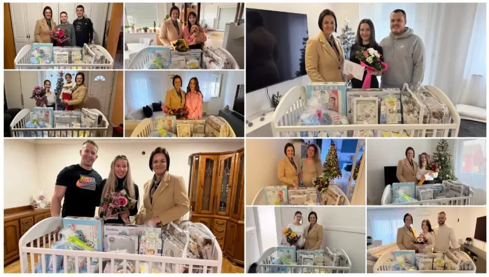 Grad Slavonski Brod podijelio petnaest oprema za bebe mladim budućim roditeljima ususret blagdanima