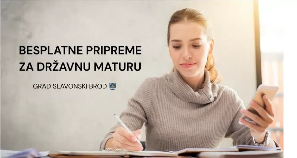 Grad Slavonski Brod poziva maturante na besplatne pripreme za Državnu maturu