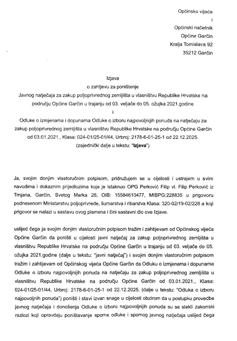 Nezadovoljstvo eskalira u Garčinu: Ministarstvo srušilo odluku, pritisci na načelnika Vidakovića i općinske vijećnike sve jači