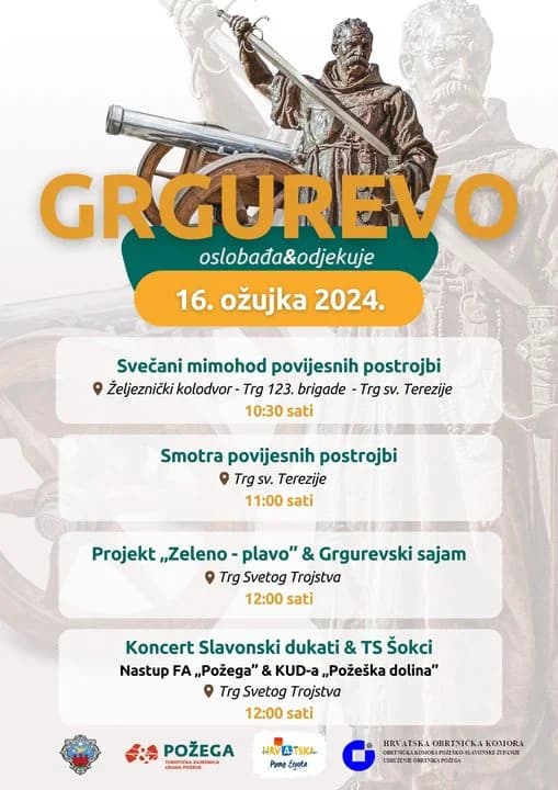 SVI STE POZVANI: Katedralni i središnji požeški Trg sv. Trojstva u subotu u znaku povijesnih postrojbi i bogate eno-gastro ponude kontinentalne i jadranske Hrvatske