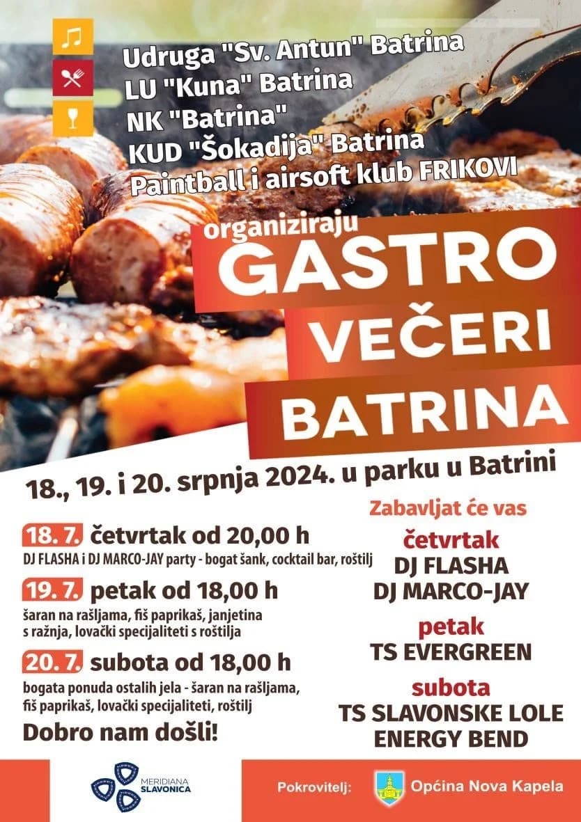 Ne propustite niti ovogodišnje Gastro večeri u Batrini