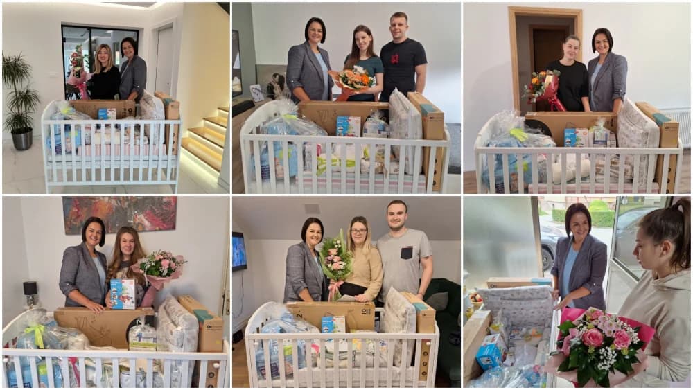 10 mladih brodskih obitelji zaprimilo opremu za bebu na kućnu adresu