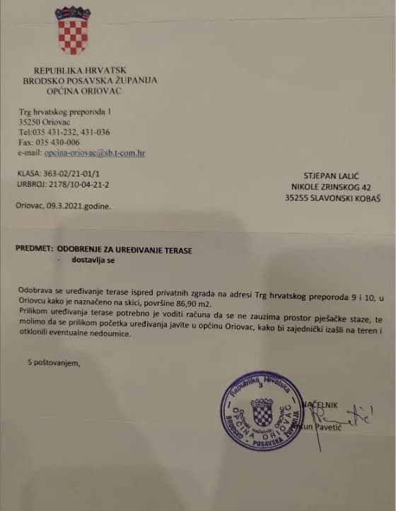 Nepotizam u Oriovcu: Kako je načelnik dodijelio javnu površinu svom nećaku?
