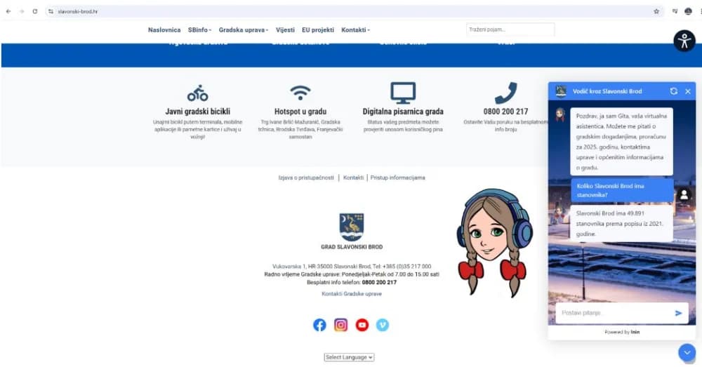 Gita od danas odgovara i na općenita pitanja o gradu