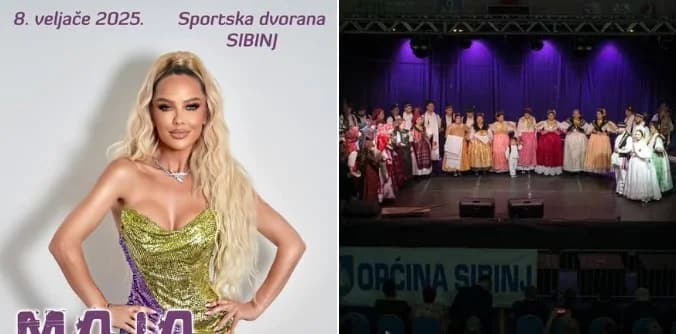 Večeras ne propustite koncert Maje Šuput u Sibinju i nastupe kulturno-umjetničkih društava