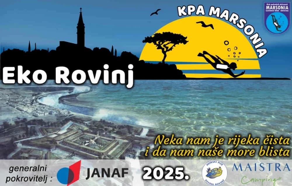 Ronioci KPA Marsonia iz Slavonskog Broda organizirali eko akciju čišćenja podmorja u Rovinju