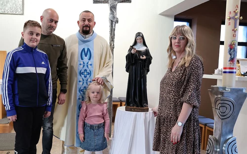 U Stepinčevoj crkvi u Slavonskom Brodu blagoslovljen zavjetni kip svete Rite iz Cascie