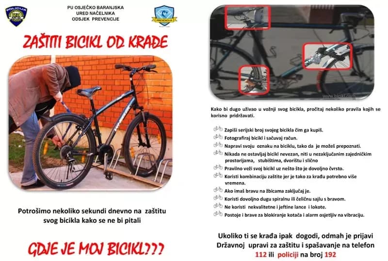 Policija kod 52-godišnjaka pronašla dva otuđena bicikla te ih vratila vlasnicama