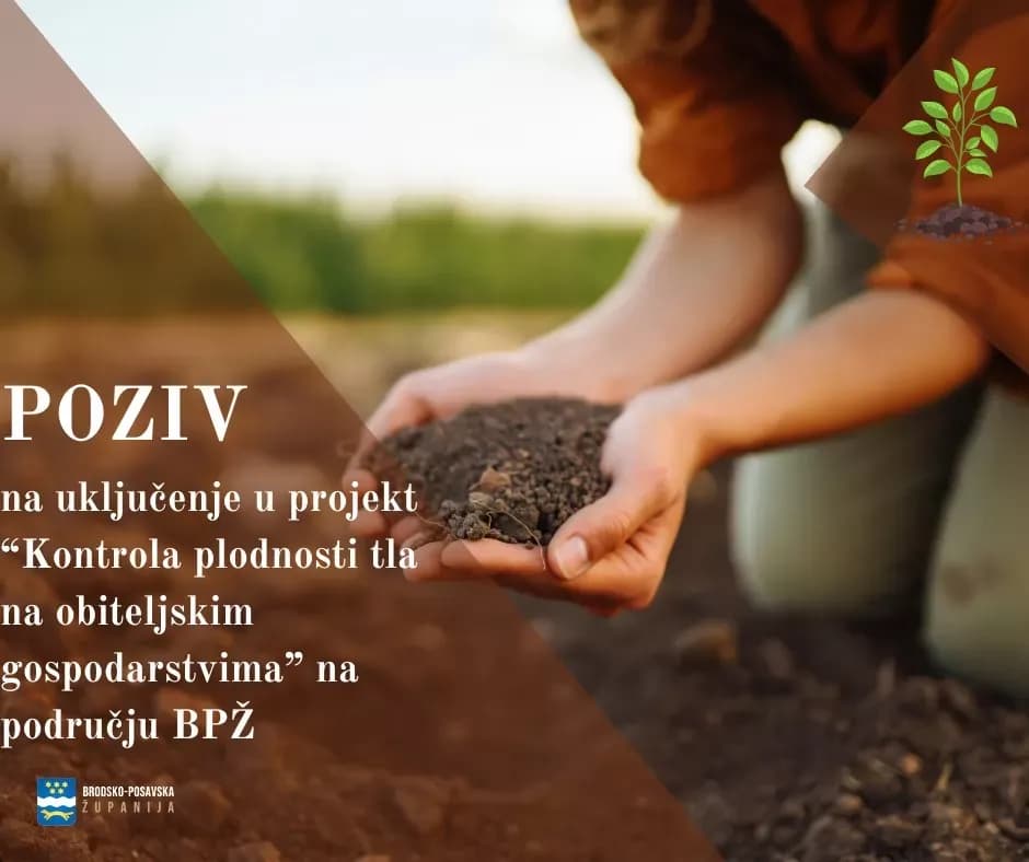 Poziv OPG-ima na uključenje u projekt ʼKontrola plodnosti tla na obiteljskim gospodarstvimaʼ na području BPŽ u 2025.