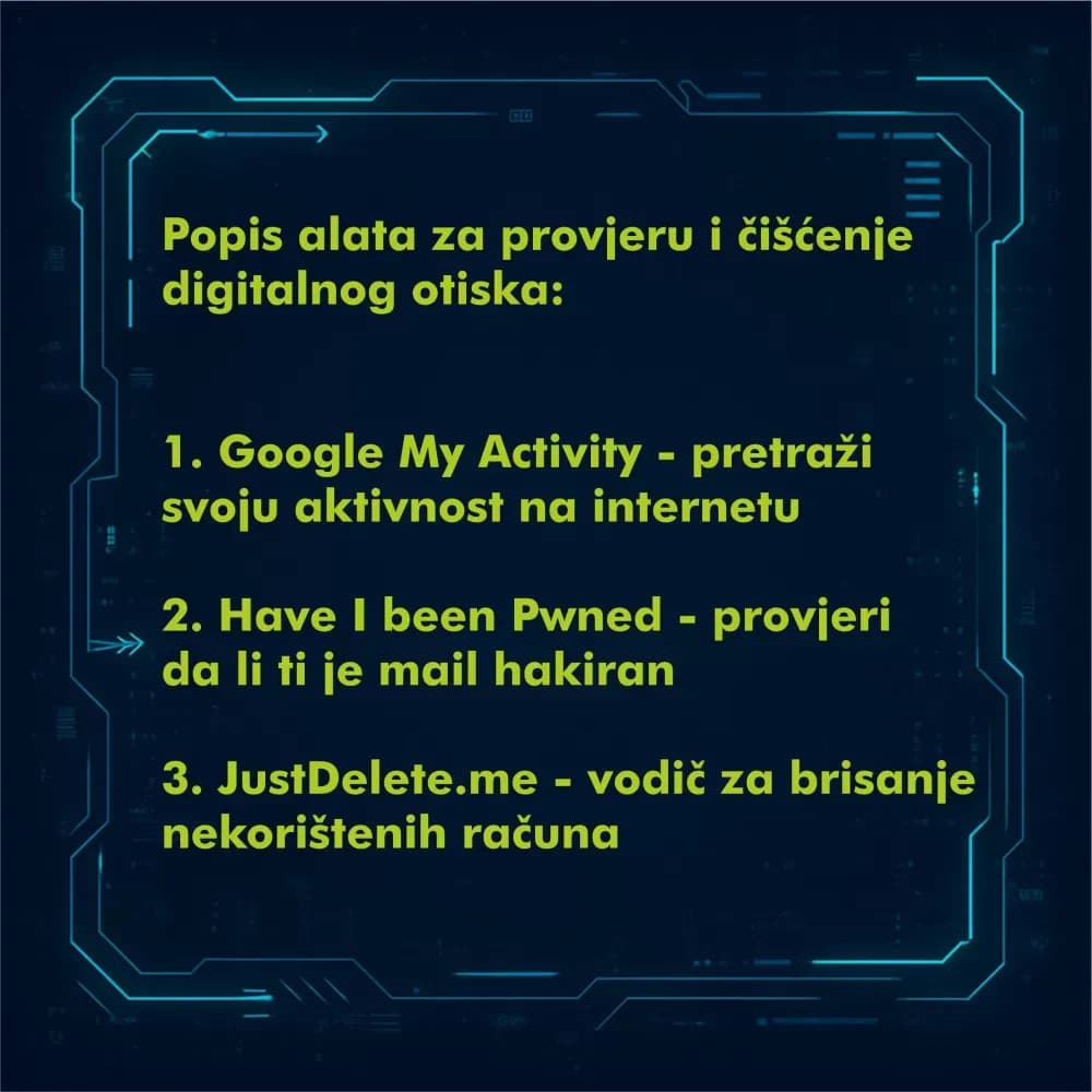 Digitalni otisak - kako nastaje, tko ga koristi, kako ga prepoznati, smanjiti i zaštititi